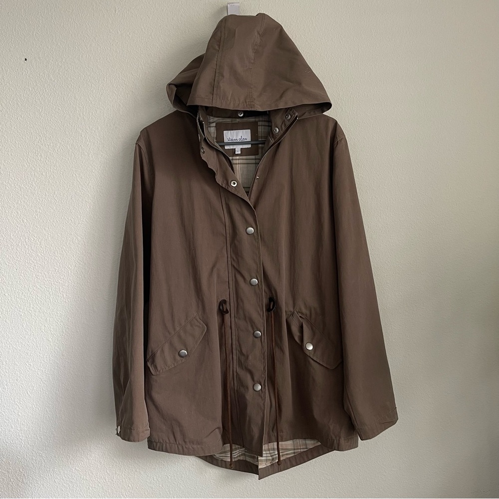 Steven Alan Hooded Front Zip Rain Coat Jacket